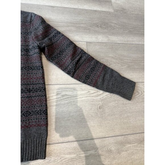 Burberry London Faire Isle Sweater‎ Extra Fine Merino Wool | Gray | Size Small - Picture 9 of 15